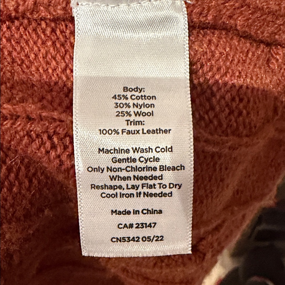Talbots Rust Cable Knit Cardigan (HU) - Picture 5 of 5